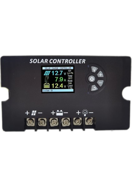 12V/24V Pwm Güneş Şarj Kontrol Cihazı 20A Renkli LCD Ekran, Ayarlanabilir Voltaj, Çoklu Pil Desteği (Yurt Dışından)