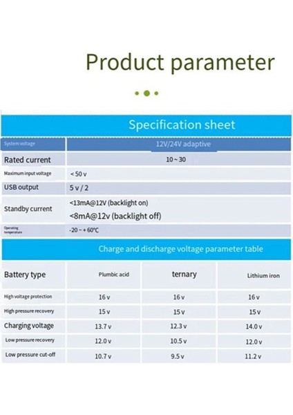 12V/24V Pwm Güneş Şarj Kontrol Cihazı 20A Renkli LCD Ekran, Ayarlanabilir Voltaj, Çoklu Pil Desteği (Yurt Dışından)