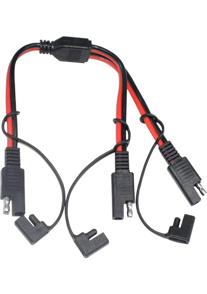 Sae Ayırıcı Adaptörü 14AWG Dc Güç Otomotiv Bağlantı Kablosu Y 1 Ila 2 Uzatma Kapağı ile (Yurt Dışından)