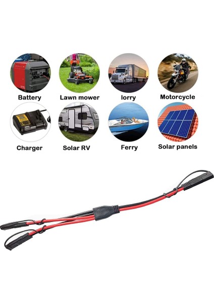 Sae Ayırıcı Adaptörü 14AWG Dc Güç Otomotiv Bağlantı Kablosu Y 1 Ila 2 Uzatma Kapağı ile (Yurt Dışından) modelleri