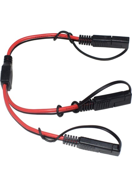 Sae Ayırıcı Adaptörü 14AWG Dc Güç Otomotiv Bağlantı Kablosu Y 1 Ila 2 Uzatma Kapağı ile (Yurt Dışından) fırsatları