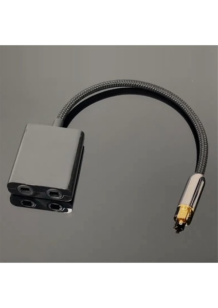 Optik Fiber Kablo Ayırıcı 2'si 1 Arada Toslink Dönüştürücü Hdtv DVD Dijital Tv Ses Çubuğu Amplifikatörü, Altın Kaplamalı Port (Yurt Dışından) fiyatları