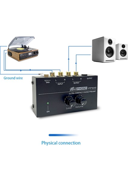 PP500 Plak Çalar Ön Amfi Vinil Pikap Amfi Ses Kontrolü Us Plug (Yurt Dışından)