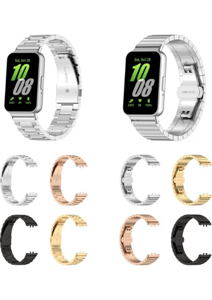Galaxy Fit3 Paslanmaz Çelik Bant Bileklik Bileklik Yedek Aksesuarları B Siyah Için Metal Kayış (Yurt Dışından) fiyatları