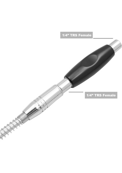 2 Adet 6.35MM 1/4 Inç Dişi Soket Mono Ses Bağlantı Adaptörü Düz Dönüştürücü, Siyah (Yurt Dışından)