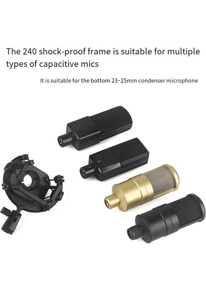 LCT-240 Mikrofonu Kayıt Tutucu ve Standı Için Mikrofon Şok Montajı (Yurt Dışından)