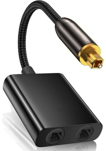 Optik Fiber Kablo Ayırıcı 2'si 1 Arada Toslink Dönüştürücü Hdtv DVD Dijital Tv Ses Çubuğu Amplifikatörü, Altın Kaplamalı Port (Yurt Dışından) indirimleri