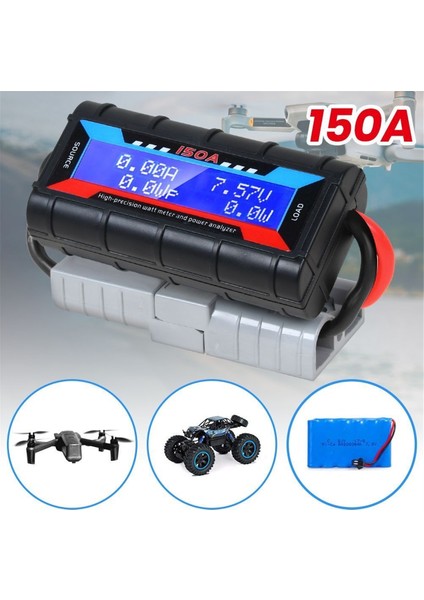 150A LCD Dijital Amper Watt Metre Güç Analizörü Güneş Karavanı Anderson Fiş Aracı Araba Aksesuarları (Yurt Dışından)
