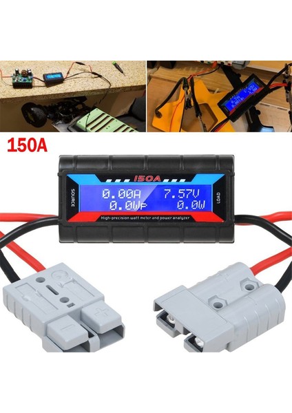 150A LCD Dijital Amper Watt Metre Güç Analizörü Güneş Karavanı Anderson Fiş Aracı Araba Aksesuarları (Yurt Dışından)