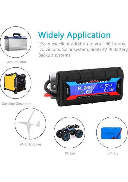 150A LCD Dijital Amper Watt Metre Güç Analizörü Güneş Karavanı Anderson Fiş Aracı Araba Aksesuarları (Yurt Dışından)