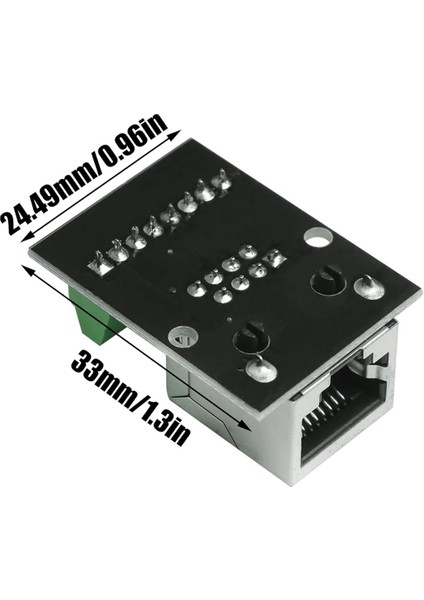 4 Adet RJ45 Ethernet Dişi Soket Konnektörü Breakout Kartı, 2.54MM Kart Korumalı Ağ Adaptörü Terminali (Yurt Dışından)