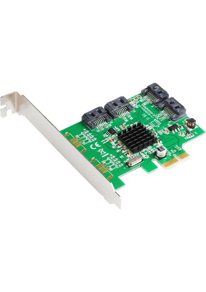 Pcıe 4 Port 6g Sata 3.0 Kontrol Kartı Marvell 88SE9215 Düşük Profilli Braketli 2.0 Olmayan X1 Genişletme (Yurt Dışından)