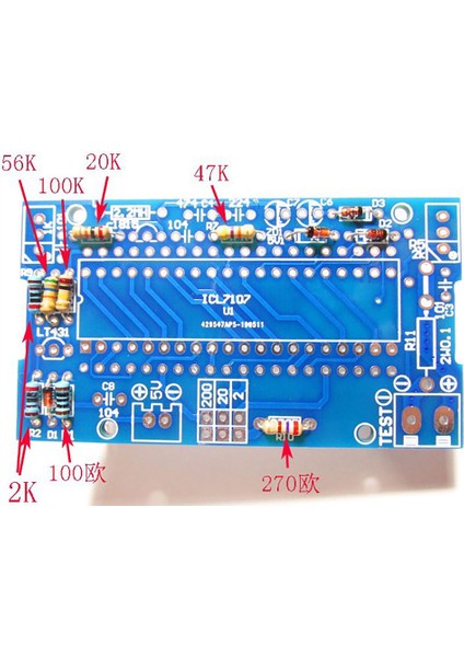 Voltmetre Dıy Kit Parçaları ICL7107 Metre Dijital (Yurt Dışından)