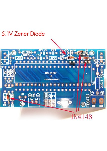 Voltmetre Dıy Kit Parçaları ICL7107 Metre Dijital (Yurt Dışından)