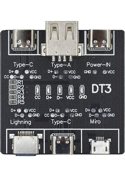 USB Veri Kablosu Açma-Kapama Algılama Kartı Mikro Tip Tip C Port Dt3 Test Cihazı Hızlı Hafif Ağırlık (Yurt Dışından)