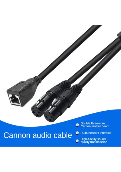 1 Adet Çift 3pin Xlr Dişi - RJ45 Adaptör Kablosu -Con Kontrol Ünitesi Serisi ve Kayıt Stüdyosu Için (Yurt Dışından)