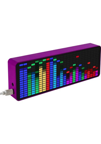 LED Müzik Spektrum Ekranı Rgb Işık Renkli Pikap Atmosfer Lambası Ses Kontrolü Seviye Göstergesi (Yurt Dışından)