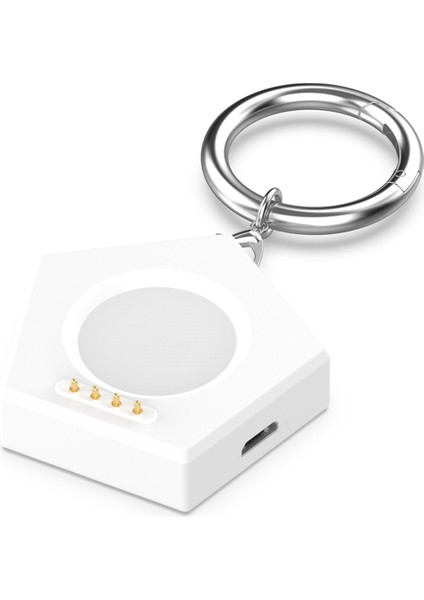 Taşınabilir Şarj Cihazı Type C ve Micro-Usb Manyetik Watch 2 X/4 Pro/3 Pro Beyaz (Yurt Dışından)