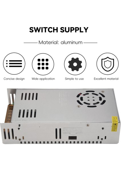 Otomasyon, Lambalar, Enstrümanlar, Elektrik Enerjisi, Petrol ve Petrokimya Vb. Için 12V 50A 600W Anahtar Güç Kaynağı (Yurt Dışından)