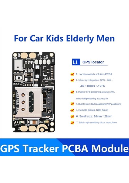 Gps Izleyici Pcba Modülü Gerçek Zamanlı Izleme Konum Belirleme Cihazı Araba Çocuklar Yaşlı Erkekler Kayıp Önleyici Kayıt (Yurt Dışından)