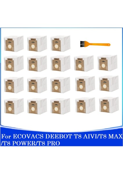 19 Adet T8 /t8 Max Power/t8 Pro Robot Süpürge Yedek Parçaları Toz Torbası (Yurt Dışından)