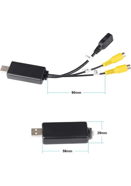 Android Sistem Için USB Arayüzü Video Çıkış Adaptörü Araba Radyo Multimedya Oynatıcısı Av Çıkışı Bağlantısı (Yurt Dışından)