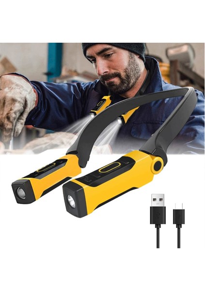 Şarj Edilebilir USB Okuma Lambası Boyun Kitap Işığı, 2 Parlaklık Seviyesi, Okuma, Kamp, Onarım Için Bükülebilir Kollar (Yurt Dışından)
