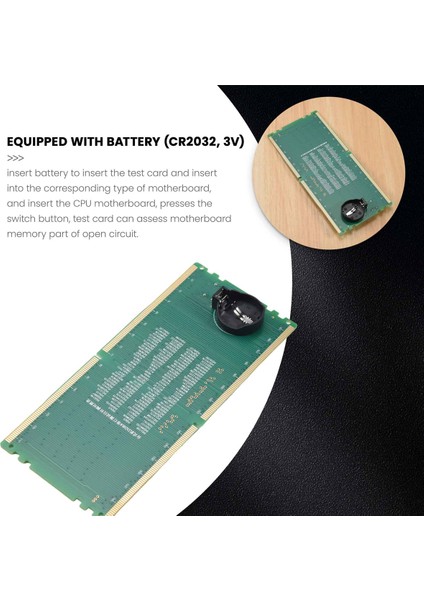Ddr4 Test Kartı Ram Bellek Yuvası Çıkışı LED Masaüstü Anakart Onarım Analiz Cihazı Test Cihazı (Yurt Dışından)