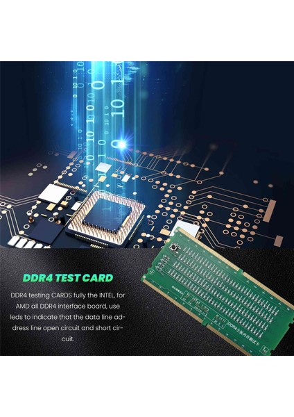 Ddr4 Test Kartı Ram Bellek Yuvası Çıkışı LED Masaüstü Anakart Onarım Analiz Cihazı Test Cihazı (Yurt Dışından)