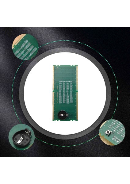 Ddr4 Test Kartı Ram Bellek Yuvası Çıkışı LED Masaüstü Anakart Onarım Analiz Cihazı Test Cihazı (Yurt Dışından)