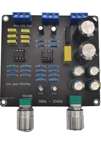 59Hz-234Hz Alçak Geçirgen Filtre Süper Bas Geçiş Kartı AC9V-12V Çift NE5532 Nokta Sürekli Ayarlanabilir (Yurt Dışından)