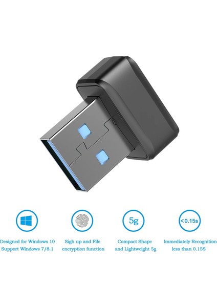 USB Parmak Izi Anahtar Okuyucu U2F Biyometrik Tarayıcı Sahteciliğe Karşı Mini Güvenlik Anahtarı (Yurt Dışından) modelleri