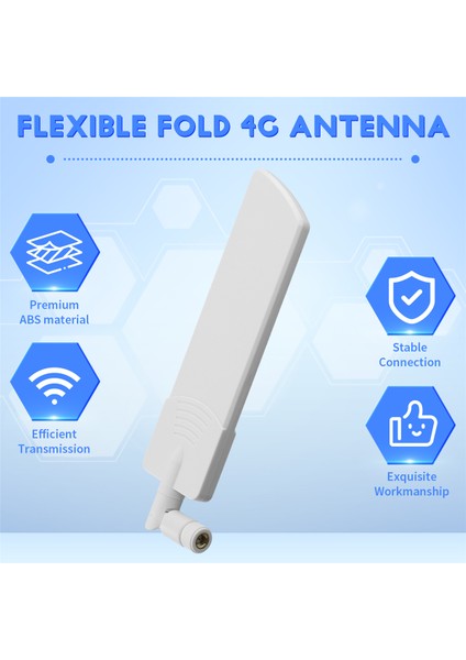 600-6000MHZ Esnek Katlanabilir Kablosuz Yönlendirici 2g 3g Gsm Gprs 4g 5g Yüksek Kazanç 40 Dbi Lte Sinyal Wıfı Anten Beyaz A (Yurt Dışından) fırsatları