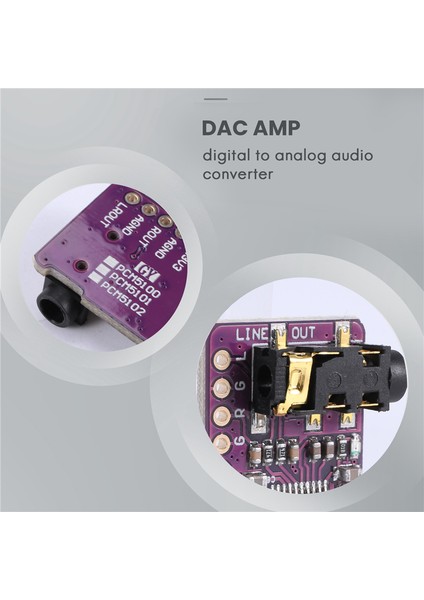 PCM5102 I2S Iıs Dijital Ses Kod Çözücü Modülü Stereo Dijital-Analog Dönüştürücü Ses Için (Yurt Dışından)