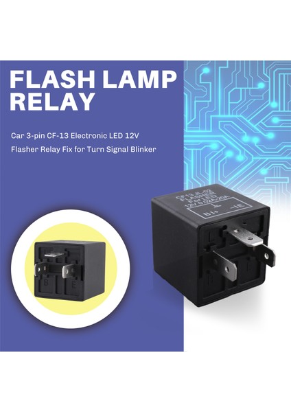 Araba 3-Pin -13 LED 12V Flaşör Rölesi Dönüş Sinyali Sinyal Lambası Için Düzeltme (Yurt Dışından)