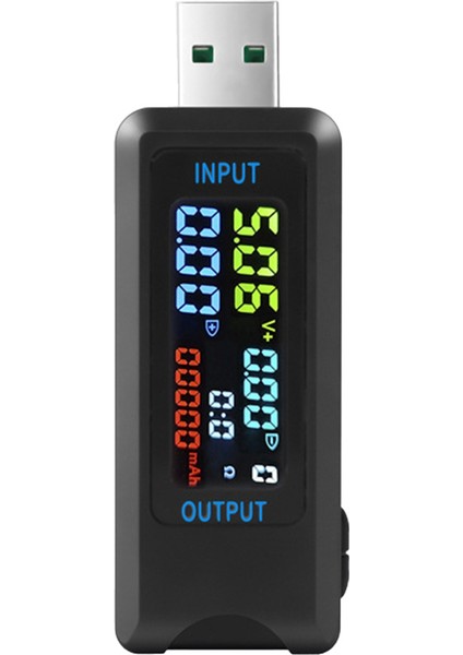 USB Test Cihazı Dc Dijital Voltmetre Amperimetro Akım Voltaj Amper Ampermetre Dedektör Power Bank Şarj Göstergesi (Yurt Dışından)