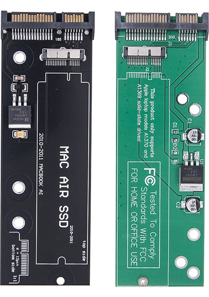 Ssd'den Sata'ya Dönüştürücü Kart 2010 2011 6+12 Pin A1369 A1370 A1375 A1377 Siyah (Yurt Dışından)