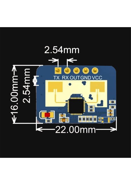 LD2410C 24G Radar Insan Varlığı Sensörü Fmcw Milimetre Dalga Hareket Algılama Modülü DC5V (Yurt Dışından)