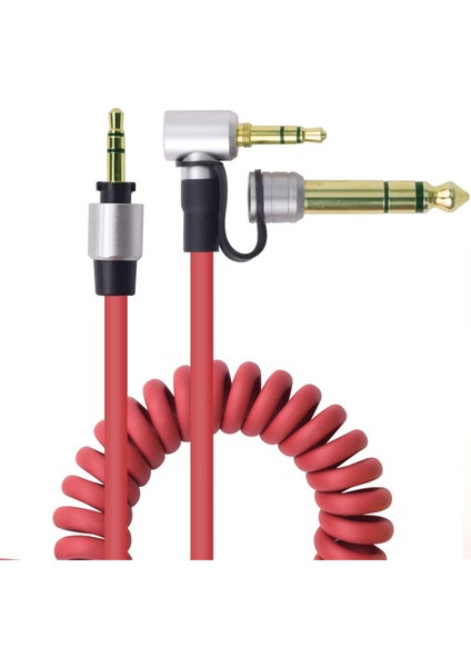 3.5mm Ses Uzatma Kablosu Erkek Veya 6.5mm Jak Cihazı Kırmızı (Yurt Dışından)