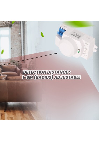 5.8ghz Hf Sistem LED Mikrodalga 360 Derece Hareket Sensörü Işık Anahtarı Vücut Dedektörü (Yurt Dışından)