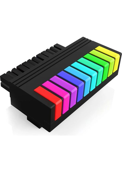 24-Pin 90 Derece Güç Konnektörü 5V Argb 24PIN Dişi - Erkek Adaptör Dıy Anakart Masaüstü Pc A (Yurt Dışından)