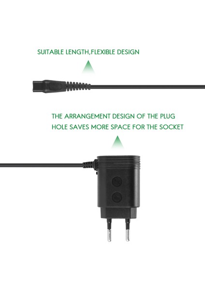 15V HQ8505 QP6520 QP6510 Tıraş Makinesi Şarj Cihazı Güç Kaynağı Adaptörü Kablosu Ab Fişi (Yurt Dışından)