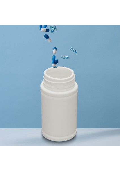 Plastik Boş Şişeleri Hap Tablet Konteyner Tutucu 3 Adet Beyaz (Yurt Dışından)