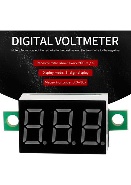 Mini Dijital Voltmetre LED Voltaj Gösterge Panel Metre 3.3-30V Yeşil (Yurt Dışından)