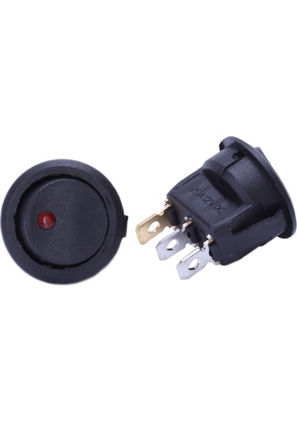 20 Adet 12V 20A Amper Açık/kapalı/3 Pozisyon Terminal Yuvarlak Salıncaklı LED Geçiş Anahtarı Mavi ve Kırmızı (Yurt Dışından)