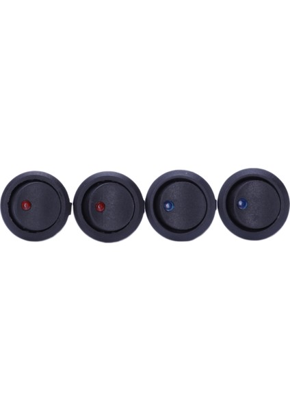 20 Adet 12V 20A Amper Açık/kapalı/3 Pozisyon Terminal Yuvarlak Salıncaklı LED Geçiş Anahtarı Mavi ve Kırmızı (Yurt Dışından)