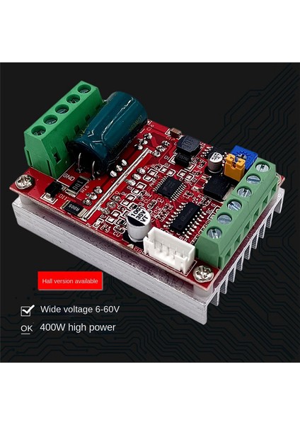 6-60V Bldc Üç Fazlı Dc Fırçasız Motor Kontrol Cihazı 400W Pwm Hall Kontrol Sürücü Kartı (Hall Olmadan) (Yurt Dışından)