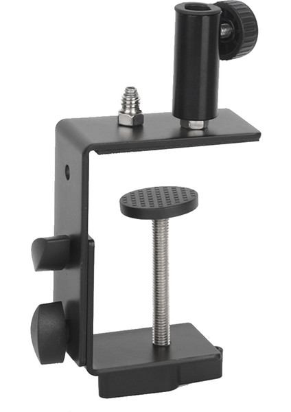 Ağır Hizmet Tipi Masa Masa Montaj Kelepçesi Mikrofon Kol Standı Tutucu Lamba Braketi 1/4 Adaptörlü (Yurt Dışından)