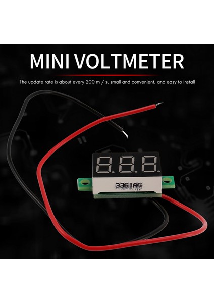 Mini Dijital Voltmetre LED Voltaj Gösterge Panel Metre 3.3-30V Yeşil (Yurt Dışından)