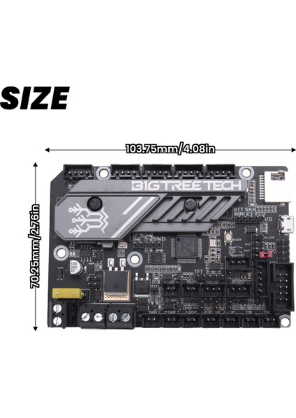 Skr Mını E3 V3.0 3D Anakart TMC2209 Yazıcı Parçaları 3/5 Pro Yükseltme V1.4 Turbo 2 (Yurt Dışından)